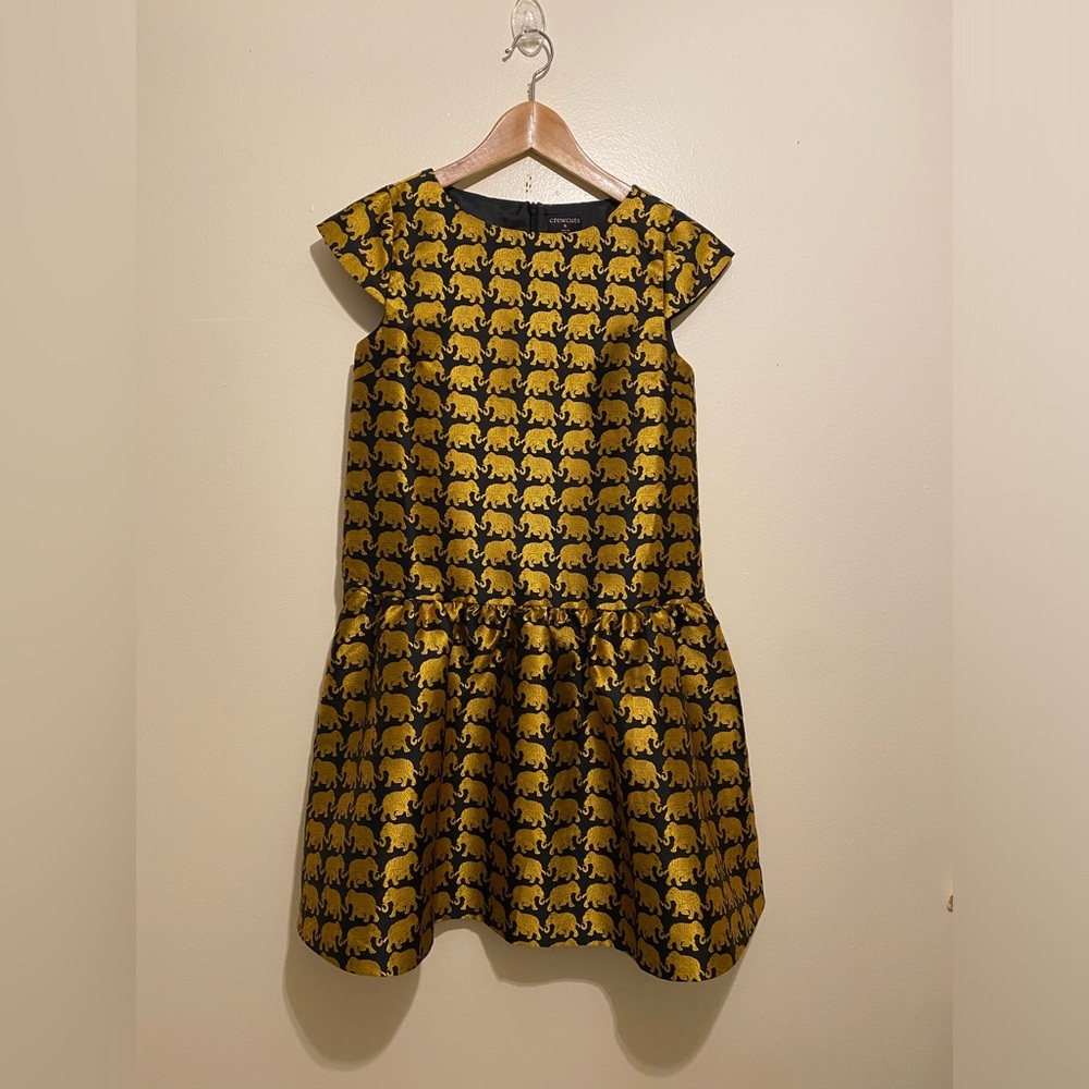 Crewcuts Gold and Black Formal Kids Dress. Size 12. Style BD087